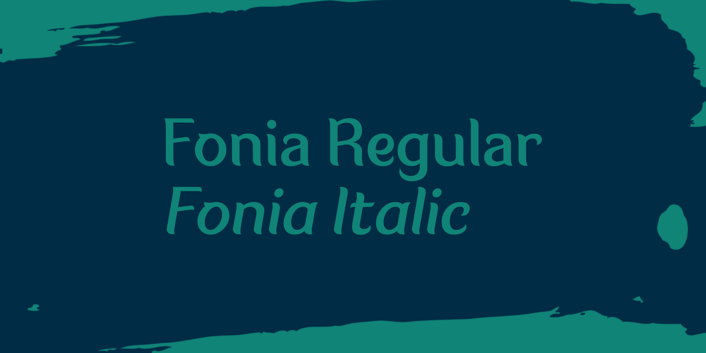 Example font Fonia #6